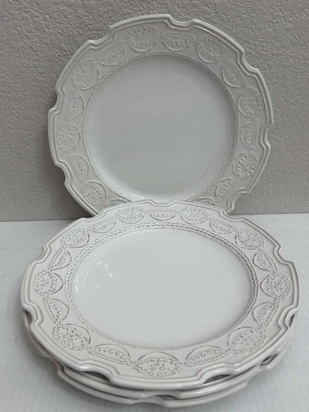 Williams Sonoma x Trisha Yearwood Gwendolyn 4x Dinner Plates * Made in Portugal